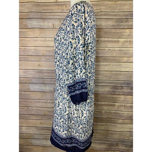 Prato Womens Dress Size 2 Tie Waist Floral Border - Picture 4 of 8